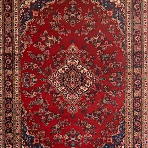 8x11 - Vintage 1990s Persian Sarouk Wool Area Rug | McFarlands Carpet and Rug Service 8x11 - Vintage 1990s Persian Sarouk Wool Area Rug