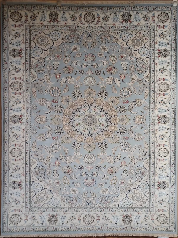 5.10x9 Hand-Woven Indo Nain Rug