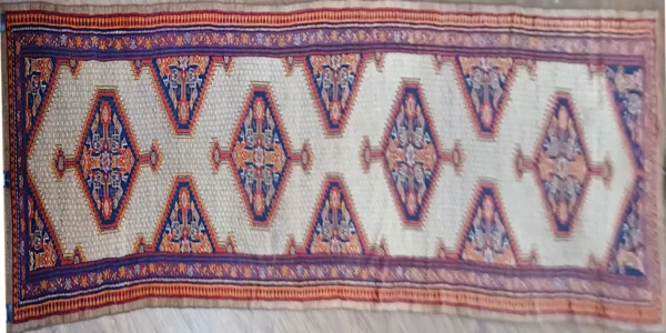 2.11x17.7 Hand-Woven Kurdish Mohair Rug