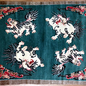 3.8x5.3 Tibetan Snow Leopard Rug