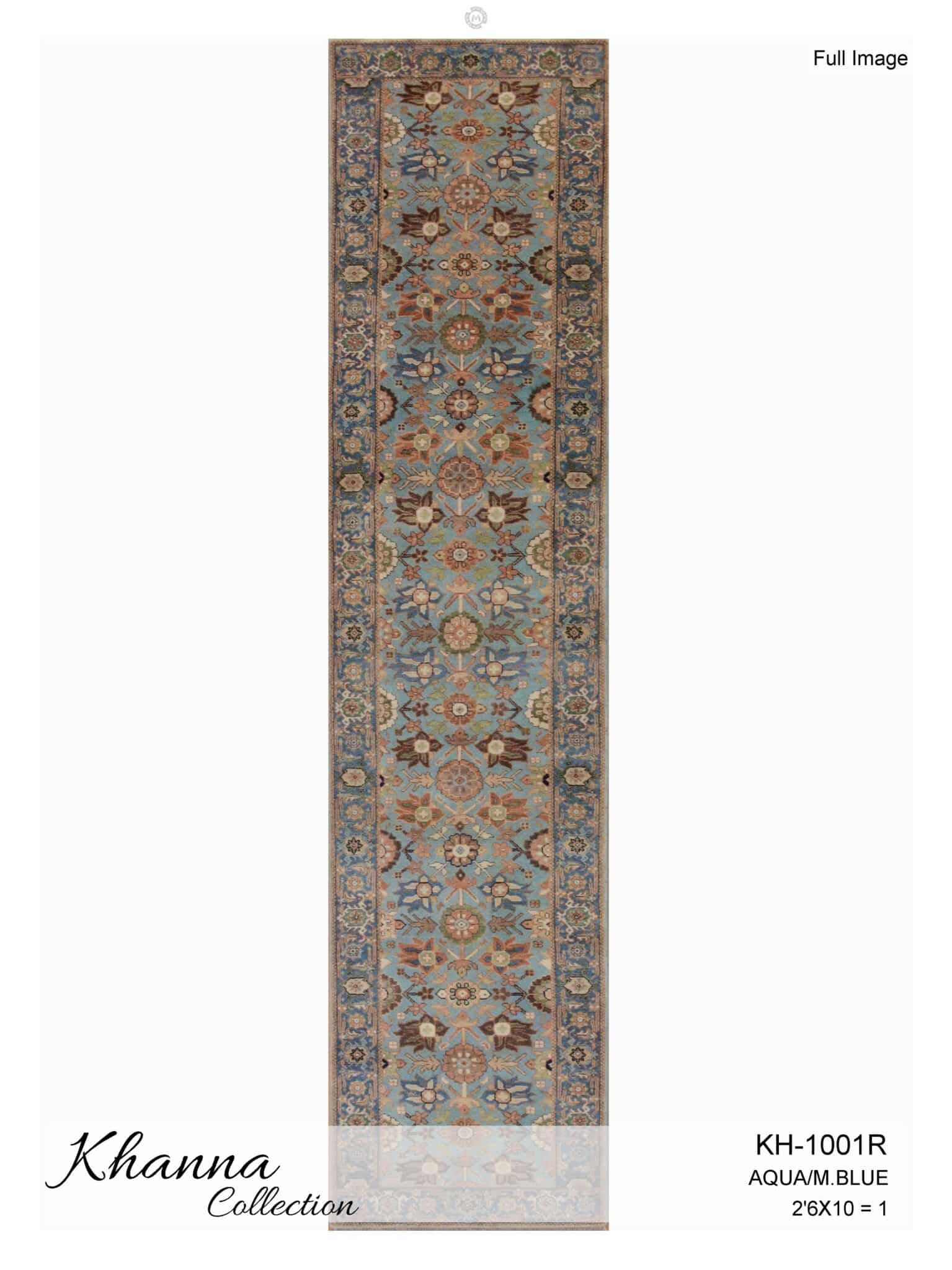 2’6 x 10 Indo Khanna Collection KH-1001R Runner
