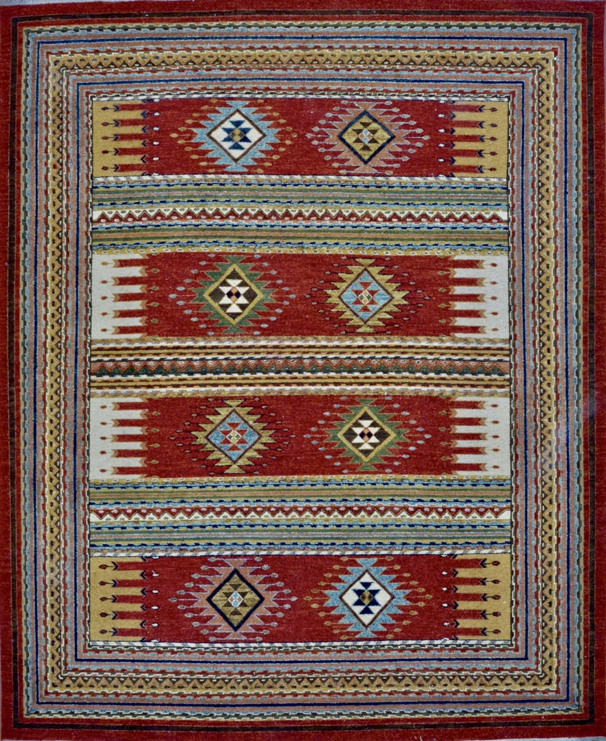 10×14 Man Make Collection Indo Sumak Rug