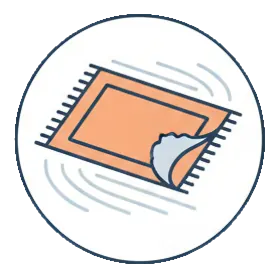 Peeling - Loose Rug Backing Icon
