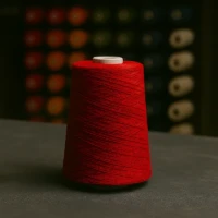 Red rug serging yarn spool