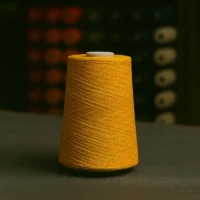 Yellow rug serging yarn spool