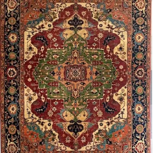 Hand-Knotted Pakistani Chobi Wool Rug - 9x11.7