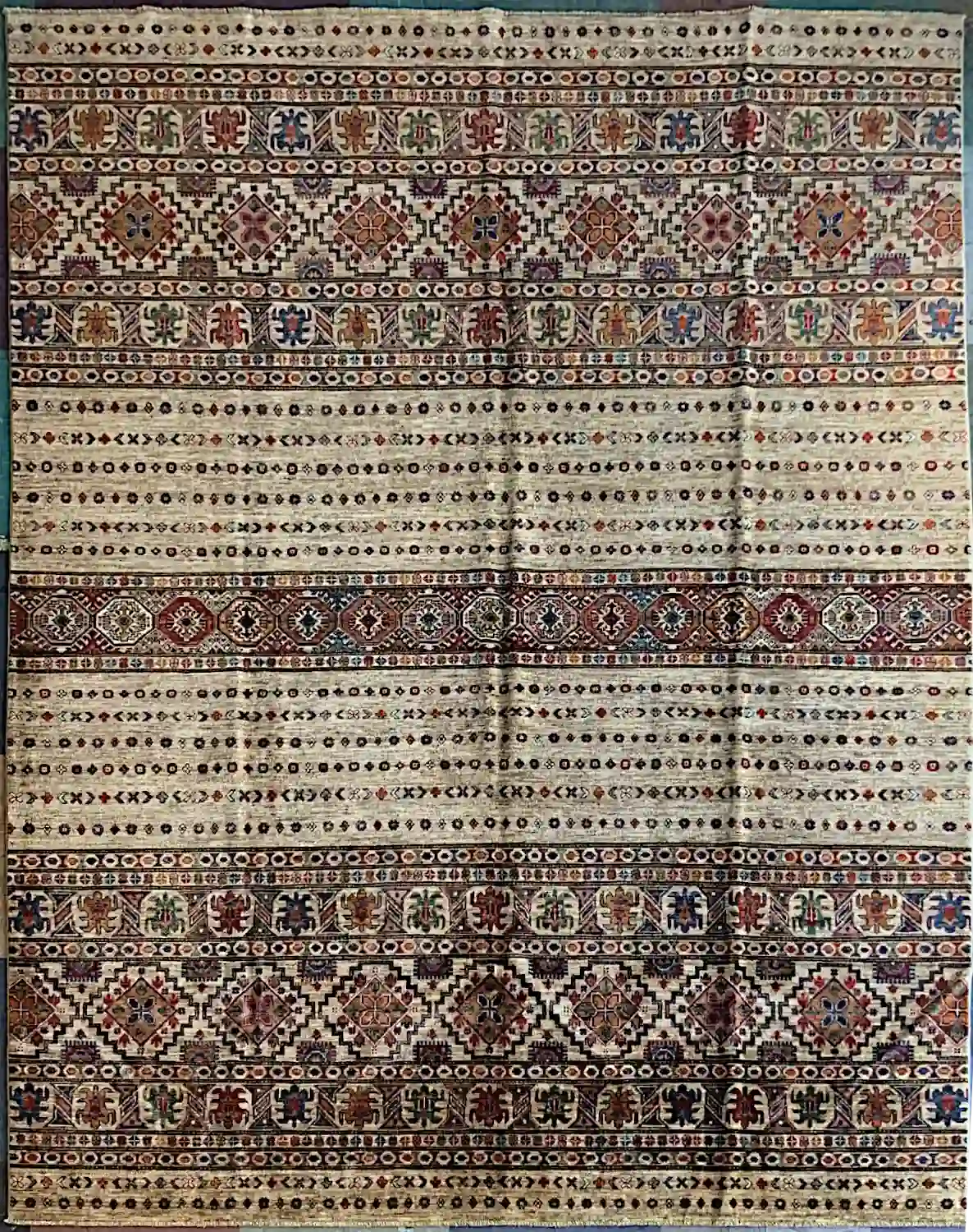 Hand-Knotted Pakistani Khurjeen Wool Rug - 9x12 | McFarlands Carpet and Rug Service Hand-Knotted Pakistani Khurjeen Wool Rug - 9x12