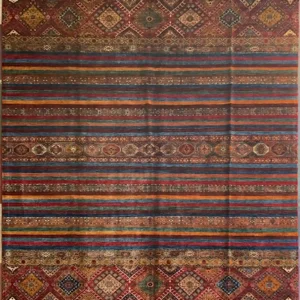 Hand-Knotted Pakistani Khurjin Wool Rug - 9x12