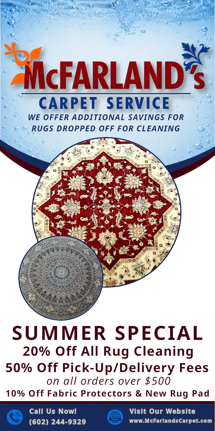 20% Off Rug Cleaning | 50% Off Rug Pickup & Delivery | McFarlands Carpet and Rug Service 20% Off Rug Cleaning | 50% Off Rug Pickup & Delivery Coupon