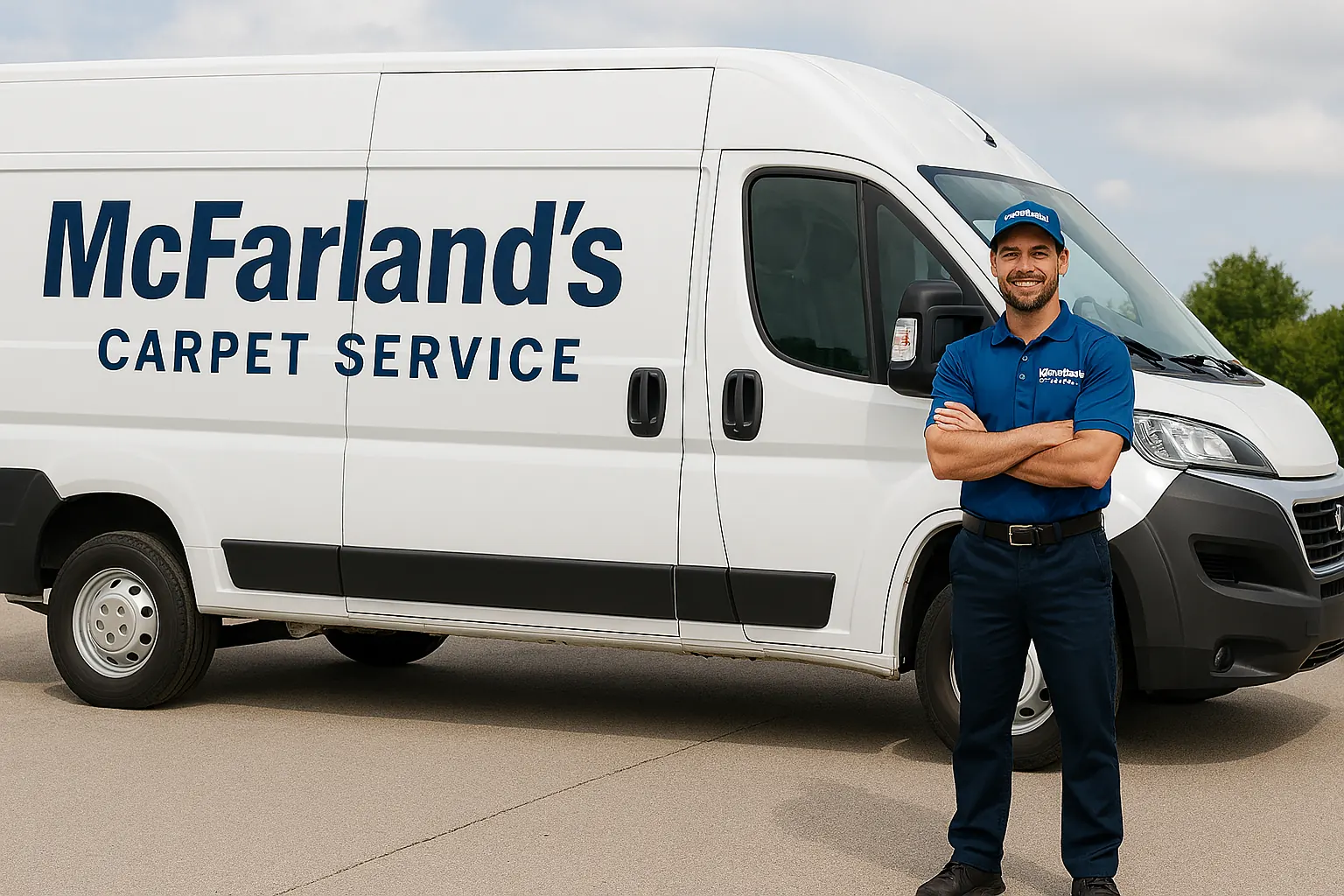 McFarlands Carpet Service Cleaning Technician & Van | McFarlands Carpet and Rug Service McFarlands Carpet Service Cleaning Technician & Van