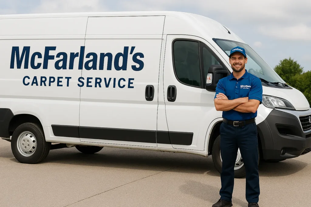 Rug Technician with van | McFarlands Carpet and Rug Service Rug Technician with van